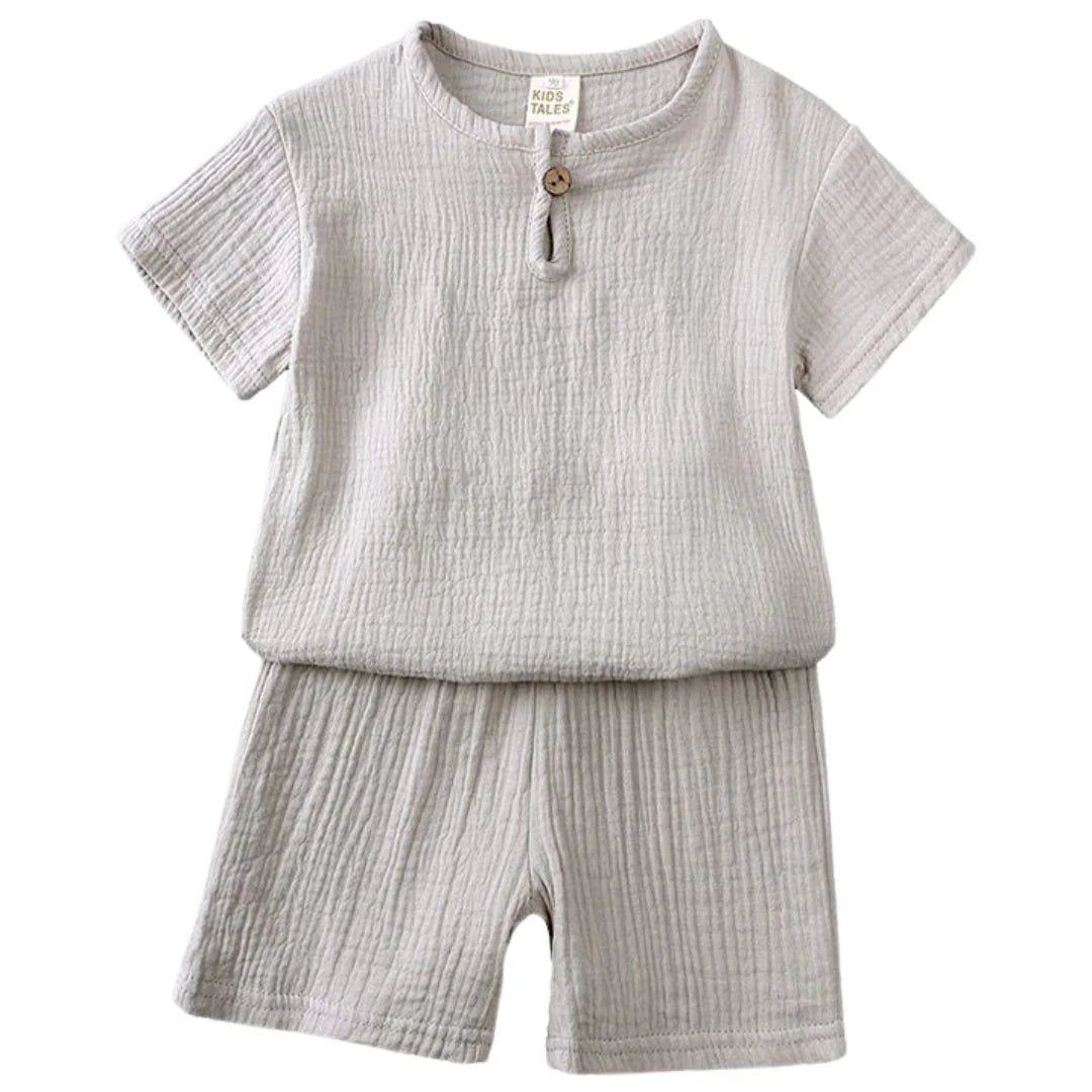 Kids Linen Shorts Set