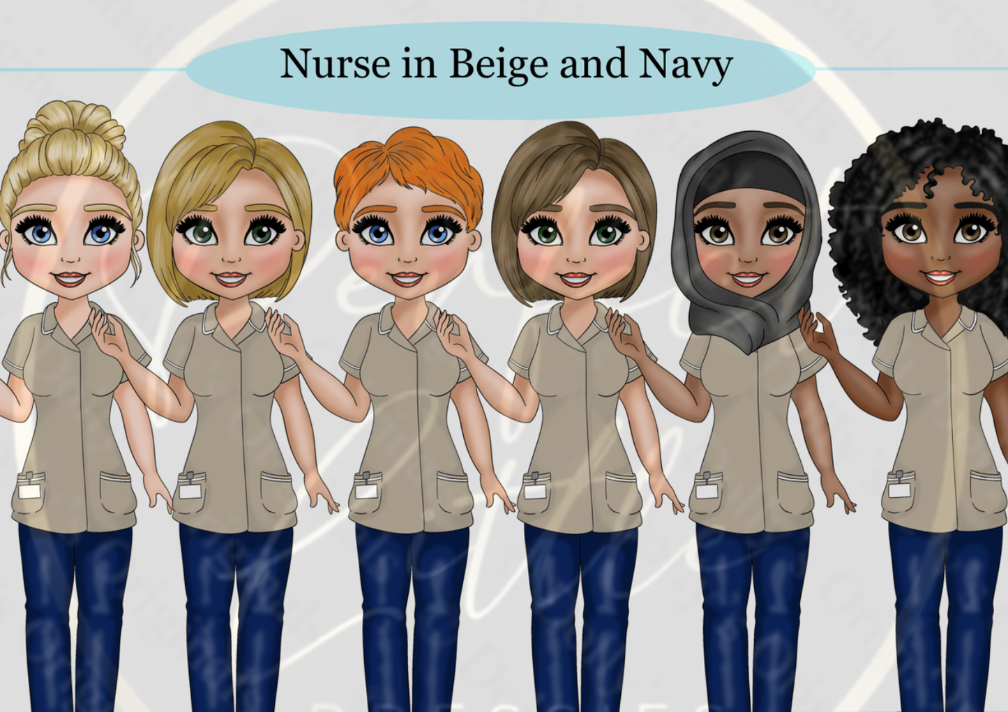 DESIGN A DOLLY - Nurse In Beige And Navy