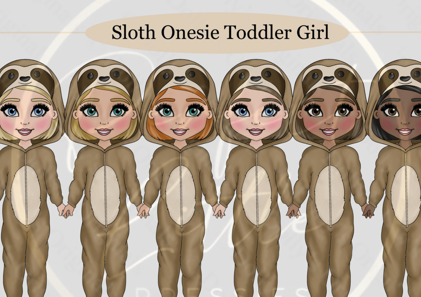DESIGN A DOLLY - Sloth Onesie Toddler Girl