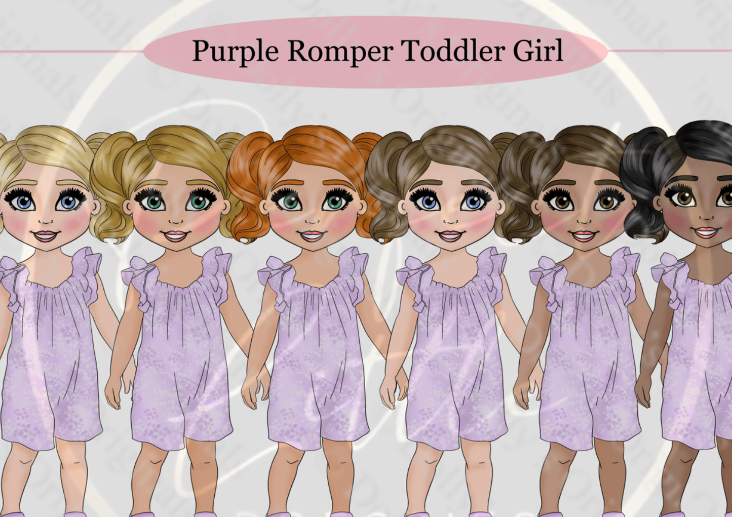DESIGN A DOLLY - Purple Romper Toddler Girl