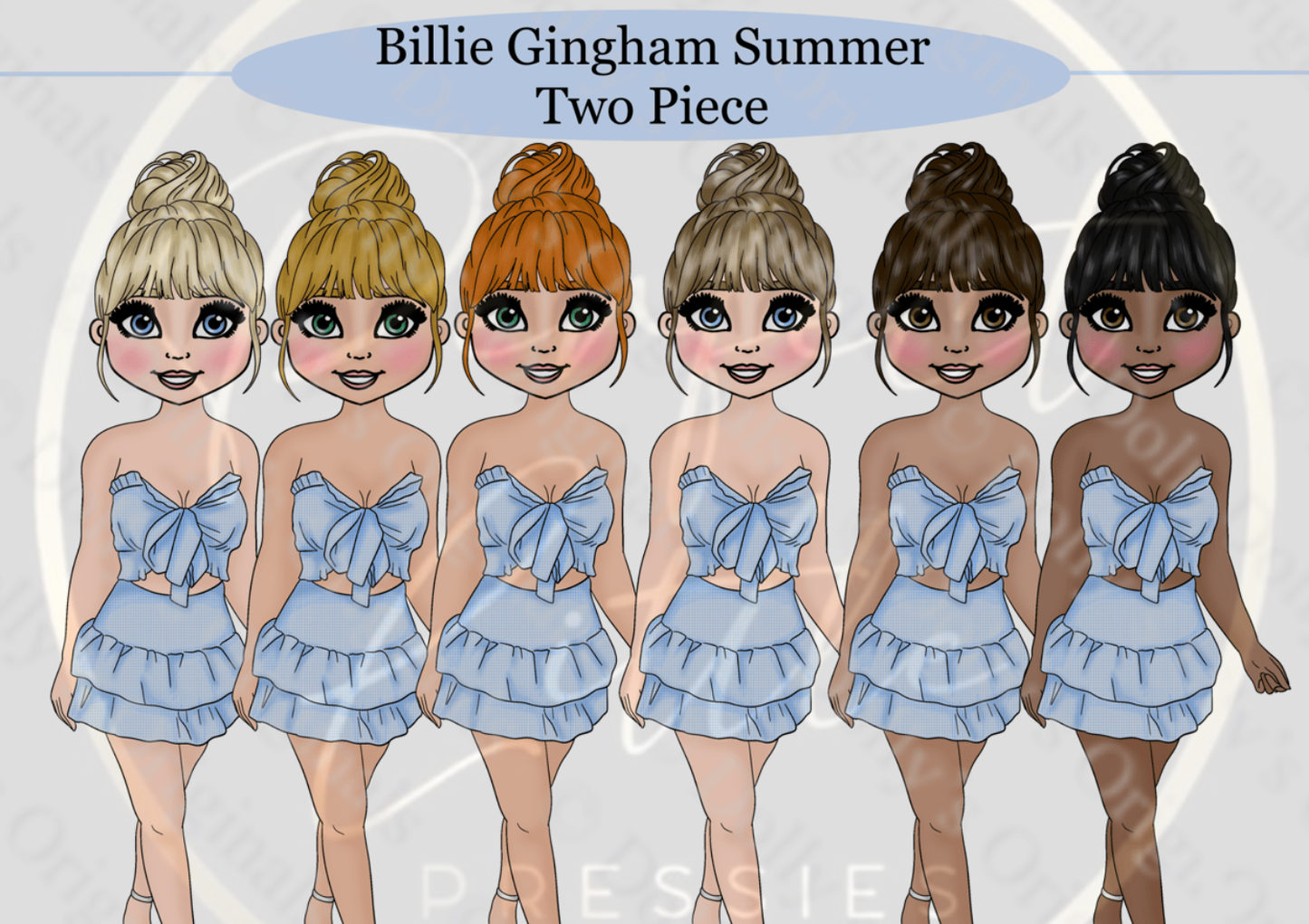 DESIGN A DOLLY - Billie Gingham Summer Two Piece