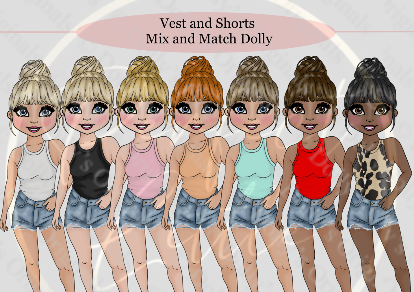 DESIGN A DOLLY - Vest And Shorts