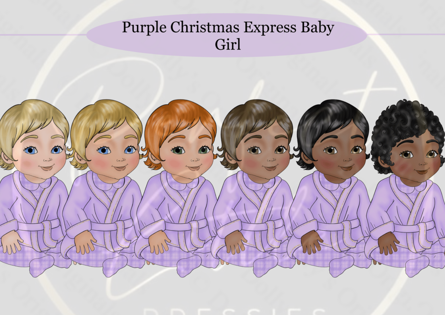 DESIGN A DOLLY - Purple Christmas Express Baby Girl
