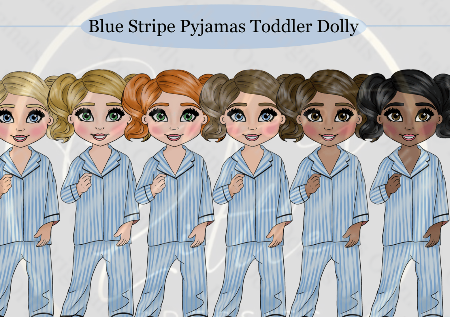 DESIGN A DOLLY - Blue Stripe Pyjamas Toddler