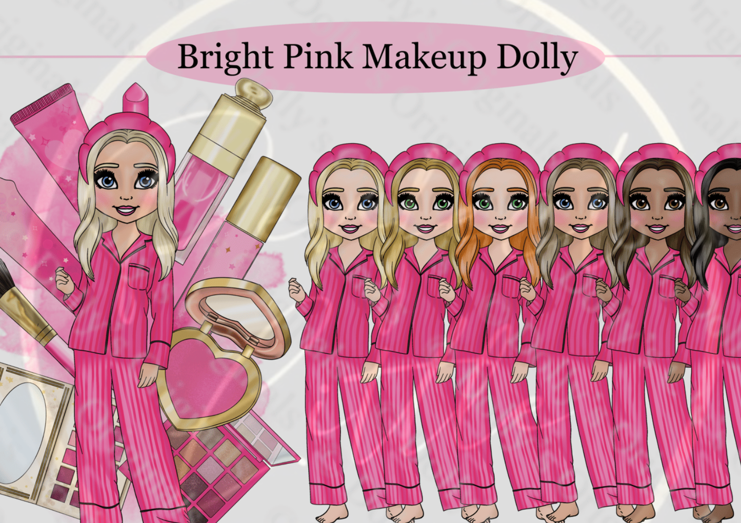 DESIGN A DOLLY - Bright Pink Make Up Dolly