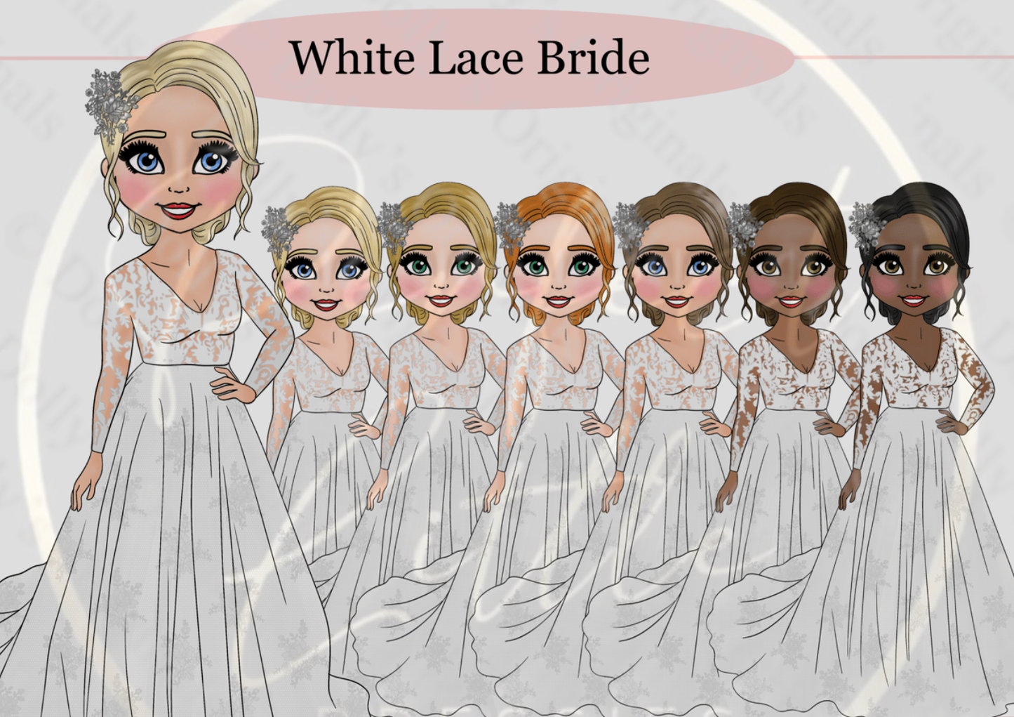 DESIGN A DOLLY - White Lace Bride