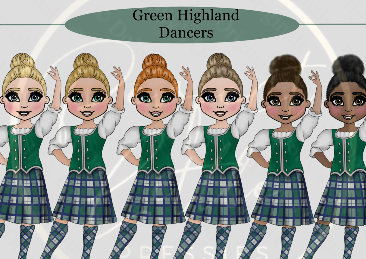 DESIGN A DOLLY - Green Highland Dancer