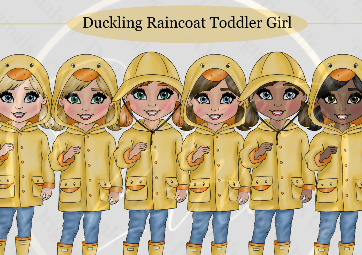 DESIGN A DOLLY - Duckling Raincoat Toddler Girl