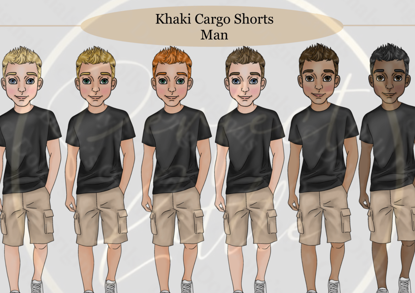 DESIGN A DOLLY - Khaki Cargo Shorts Man