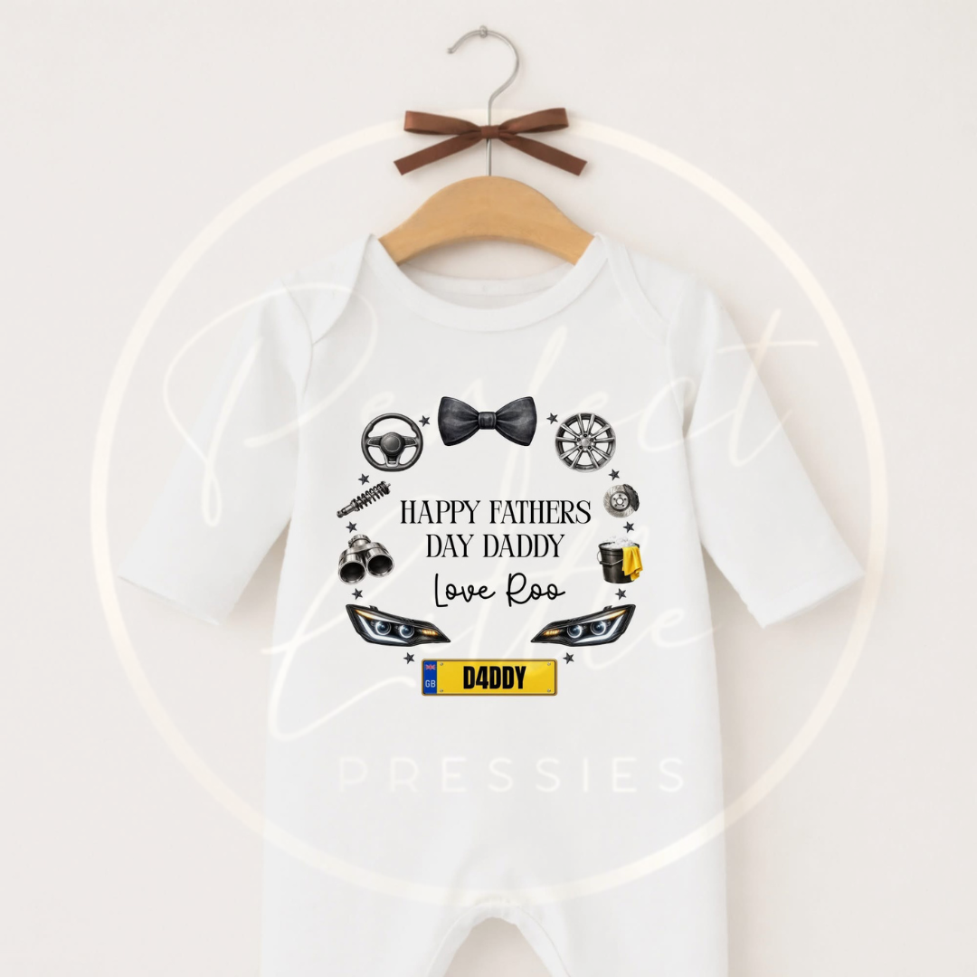 Father's Day - Car Wreath Sleepsuit