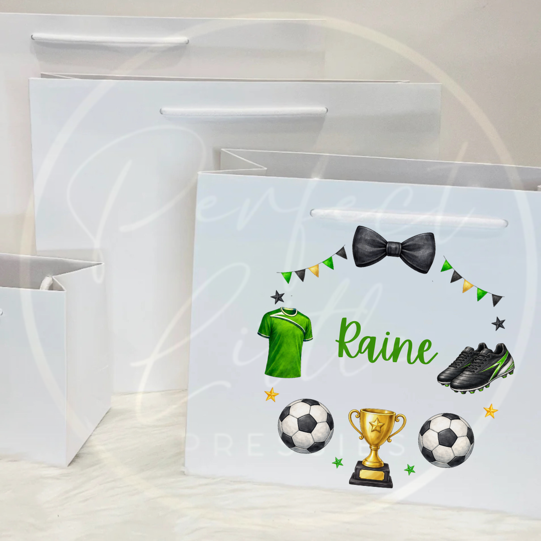 Paper Gift Bag - Football Wreaths