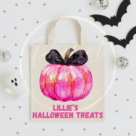 Halloween Neon Pumpkin Tote Bag