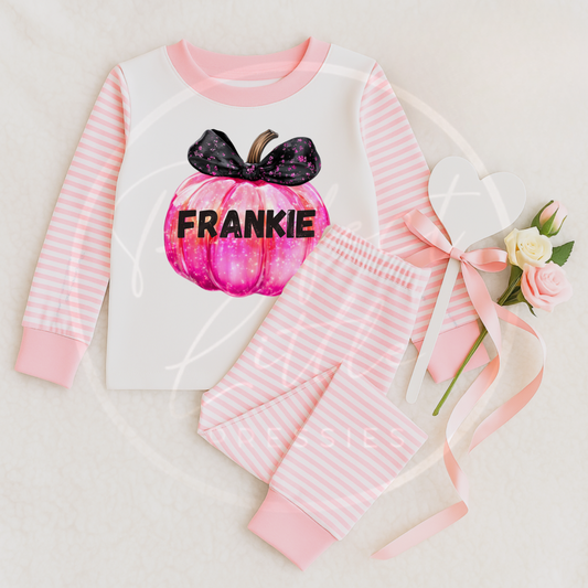 Halloween Pyjamas - Pink Neon Pumpkin