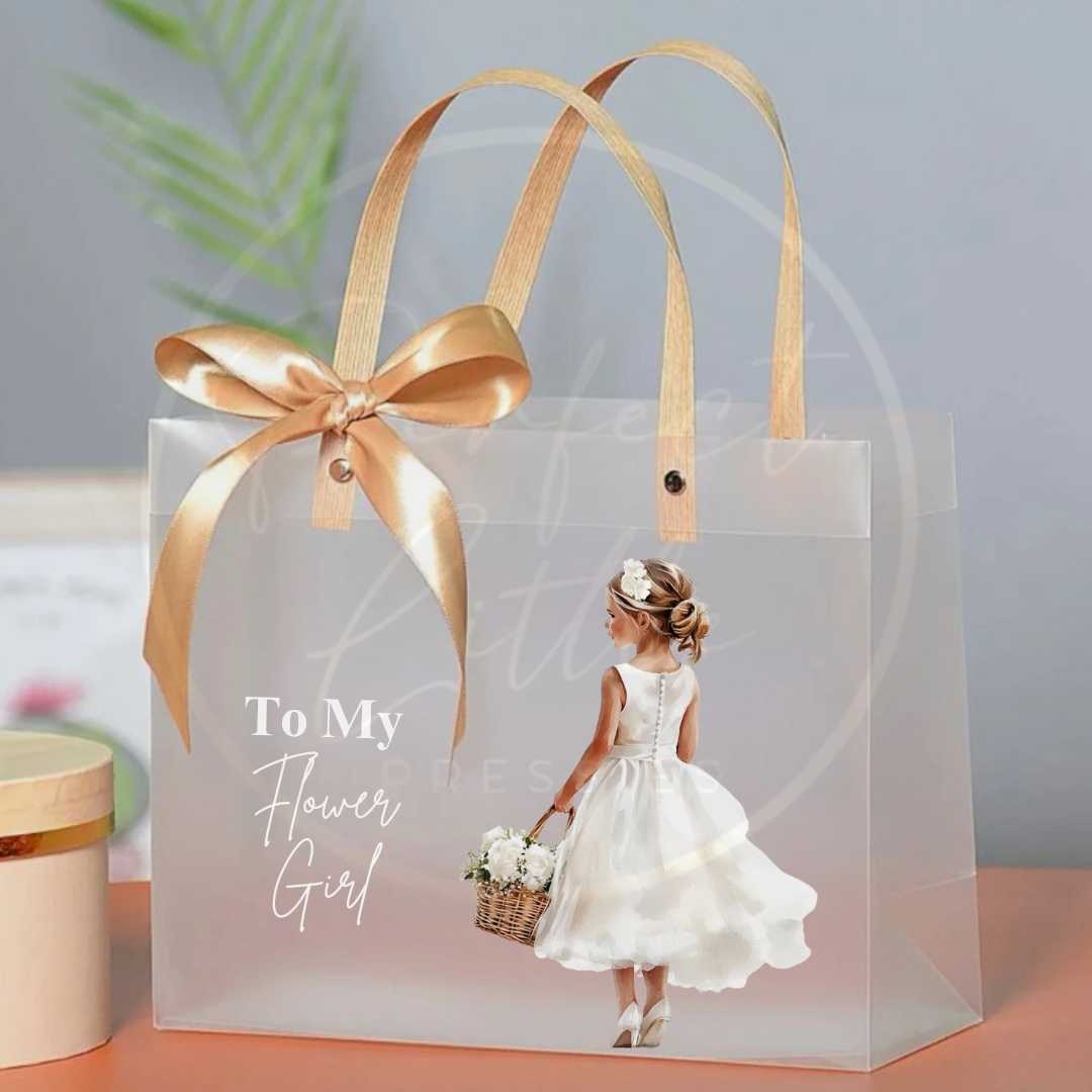 Frosted Gift Bag - Flower Girl