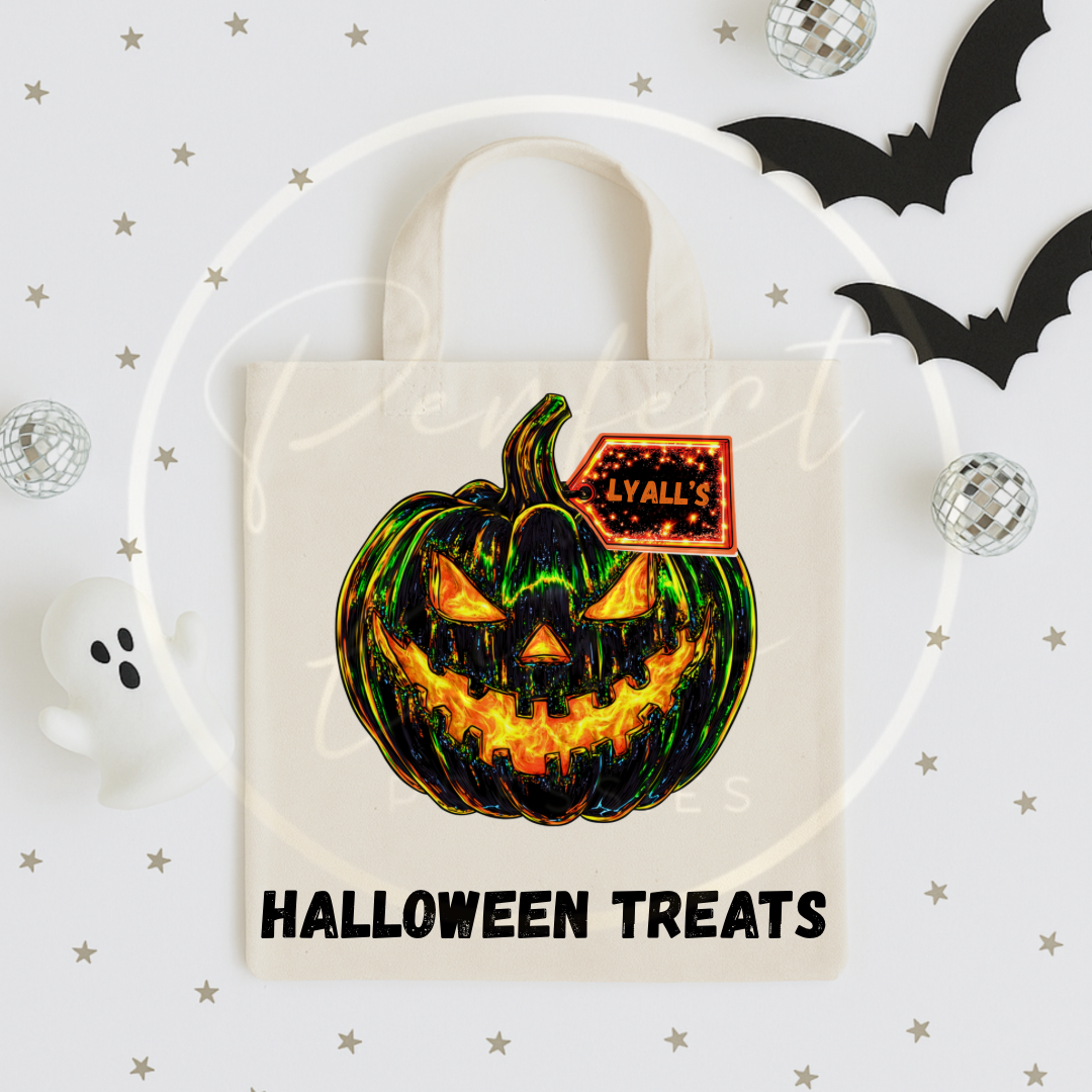 Halloween Neon Spooky Tote Bag