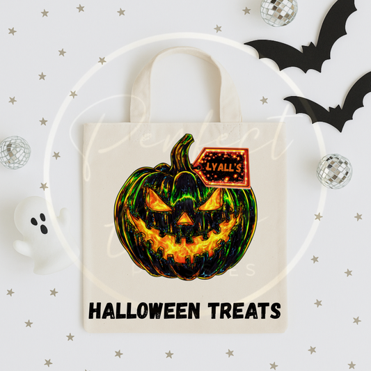 Halloween Neon Spooky Tote Bag
