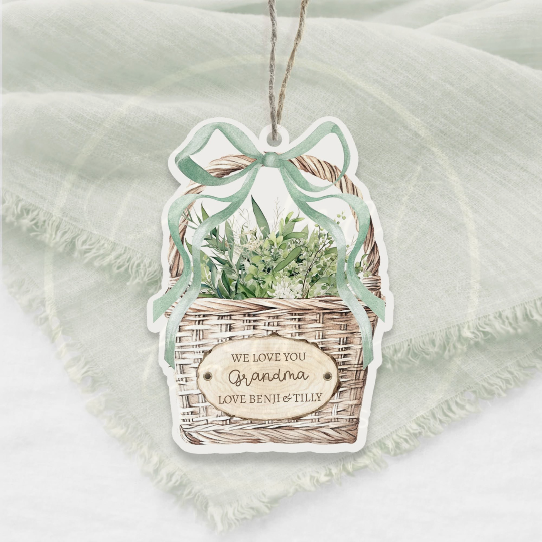 Mother's Day - Hanging Floral Basket Printed Acrylic