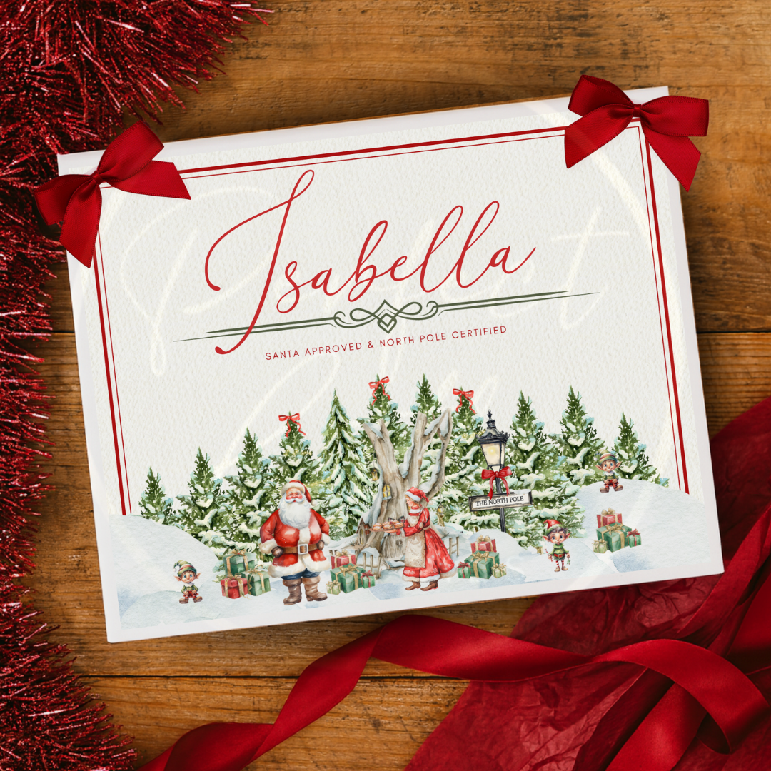 Christmas Box - Santa Scene Topped