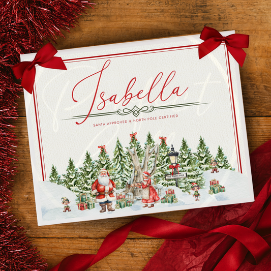 Christmas Box - Santa Scene Topped