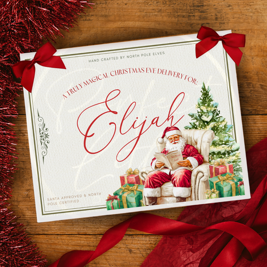 Christmas Box - Santa Rocking Chair Topped