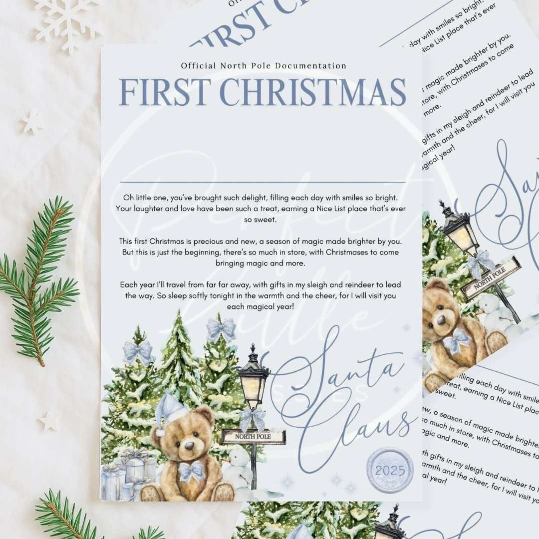 Christmas Letter - Blue First Christmas