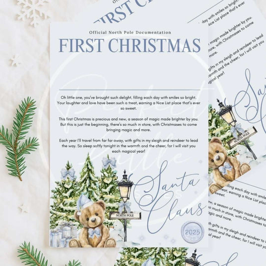Christmas Letter - Blue First Christmas