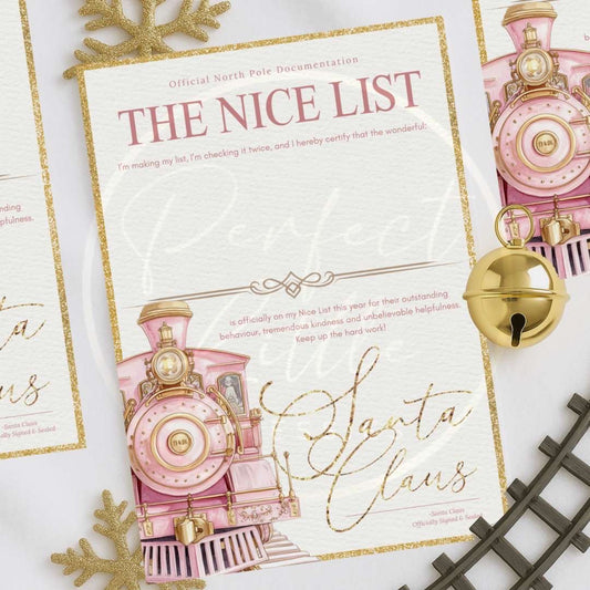 Christmas Letter - Pink Express Nice List