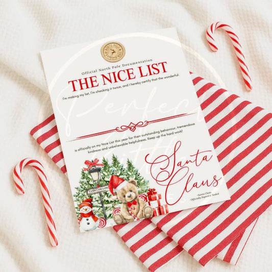 Christmas Letter - Red Bear Nice List