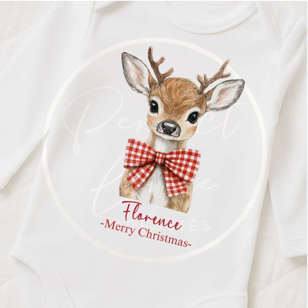 Christmas Sleepsuit - Red Reindeer