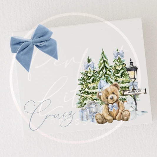 Christmas Box - Blue North Pole Bear