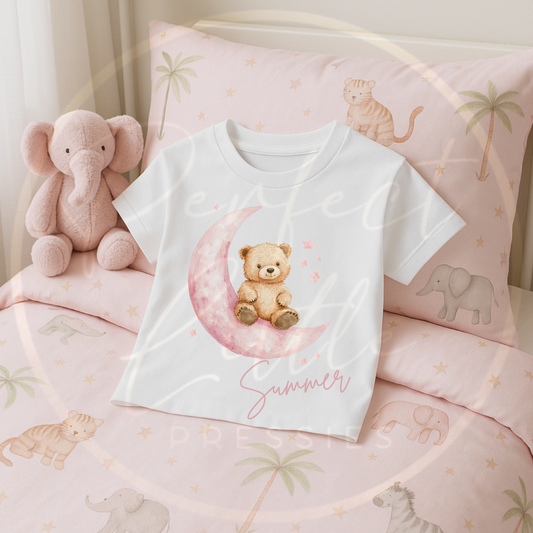 Pink Moon Bear - T-Shirt