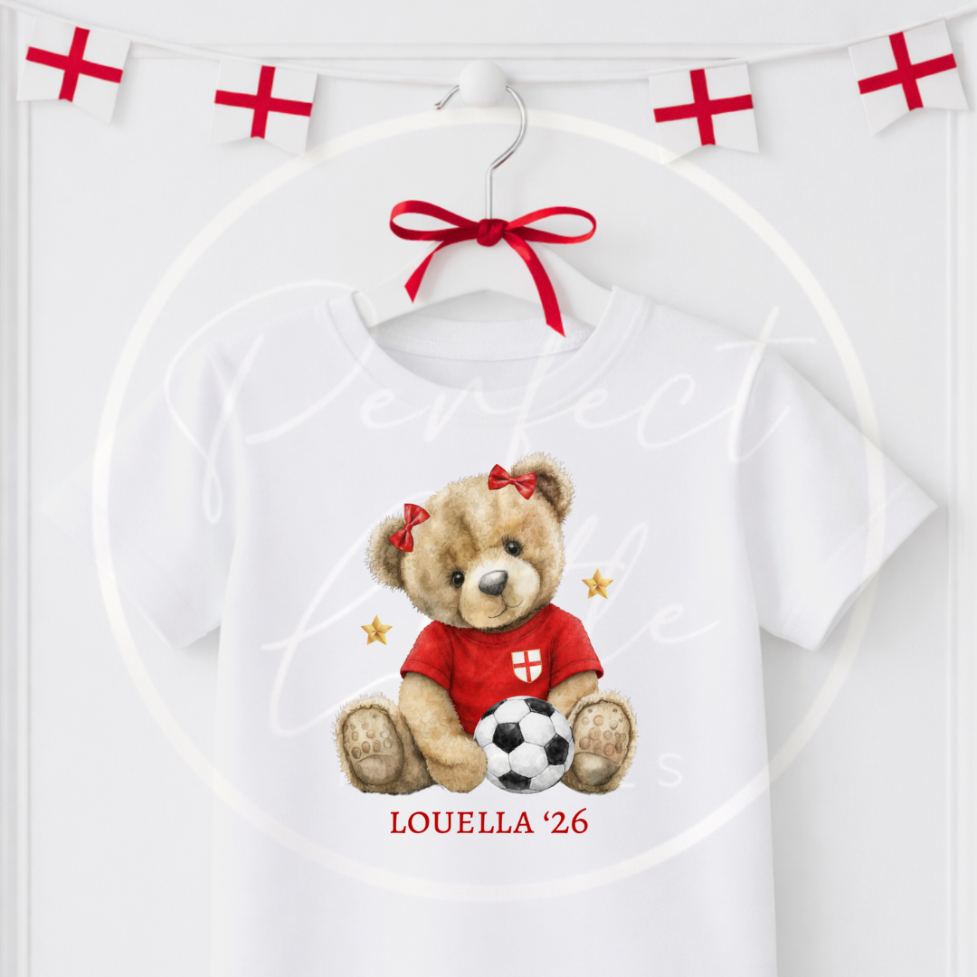 World Cup - Kids T-Shirt England Bear Bow