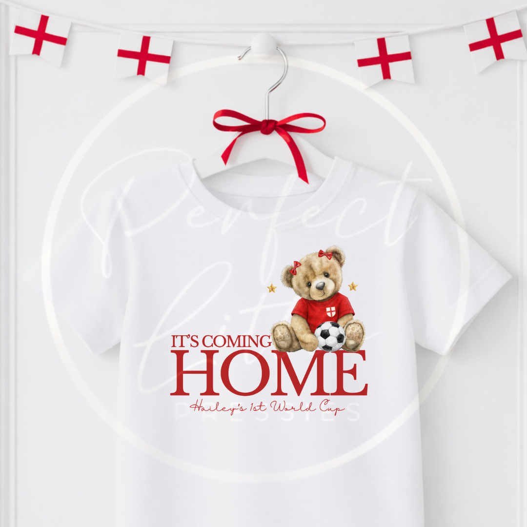 World Cup - Kids T-Shirt England Bear Coming Home