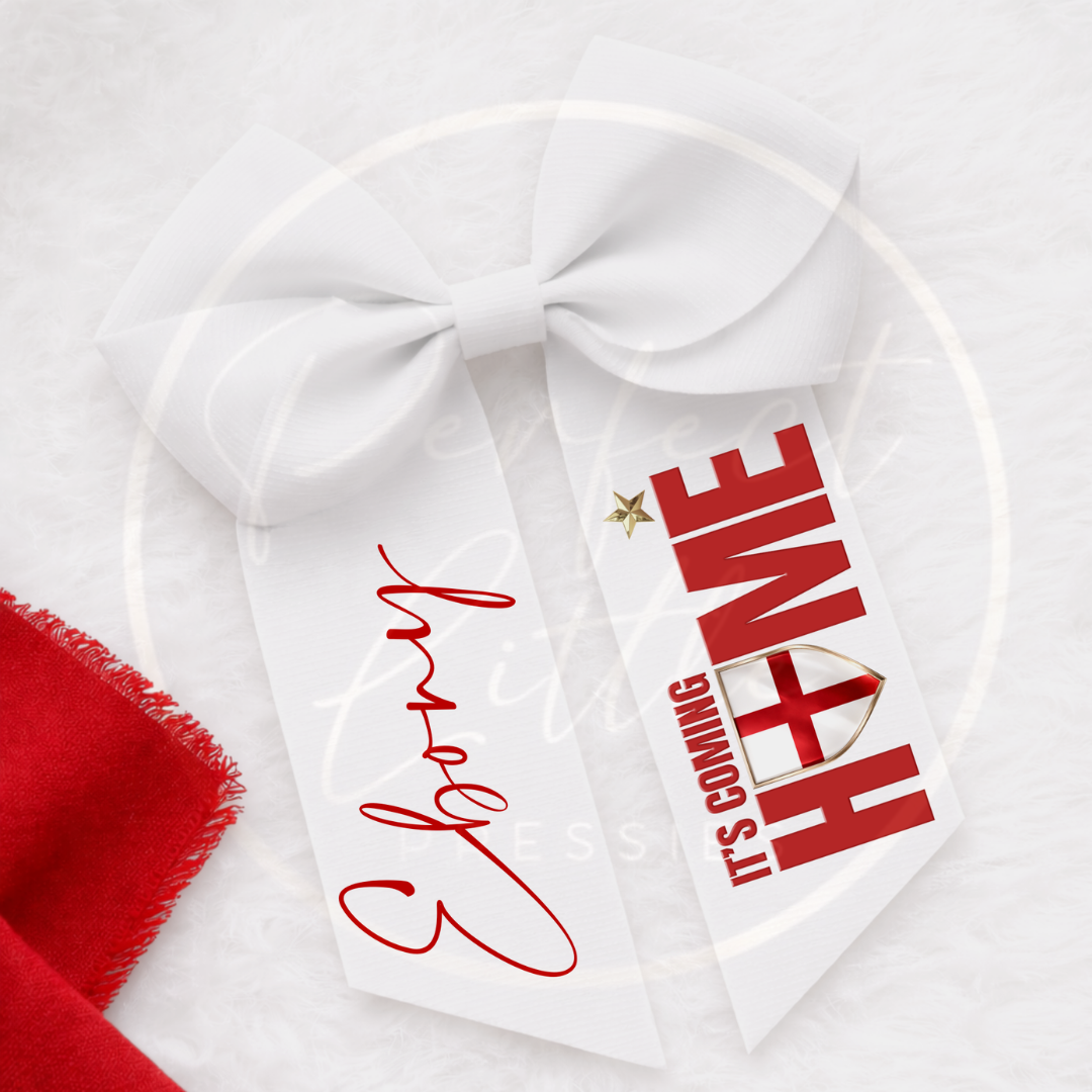 World Cup - England Coming Home Hair Bow
