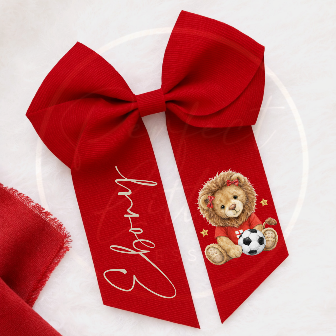 World Cup - England Lion Bow Hair Bow
