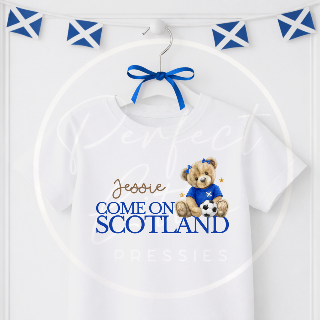 World Cup - Kids T-Shirt Come On Scotland Bear