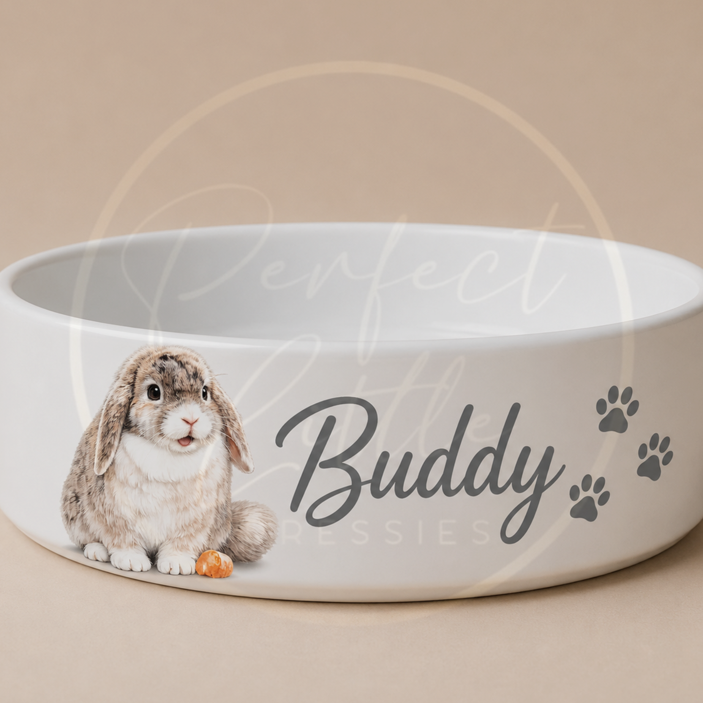 PET - Custom Cartoon Bunny Pet Bowl