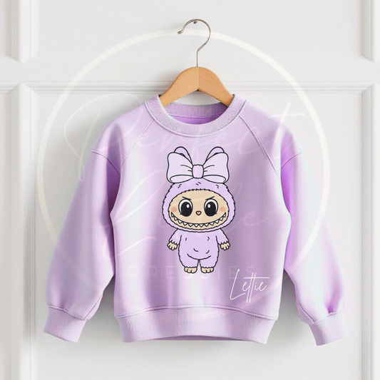 Kids Lilac Sweatshirt - Monster