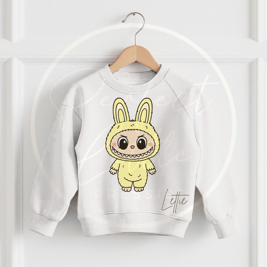 Kids White Sweatshirt - Monsters