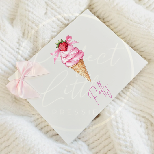 Pink Ice Cream Cone - Keepsake Box