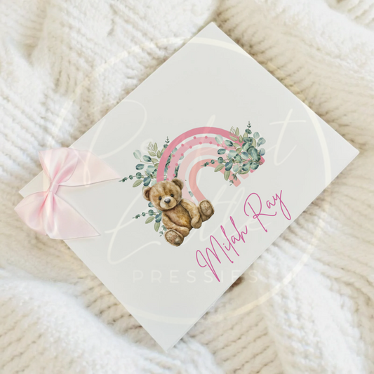 Pink Bear Rainbow - Keepsake Box