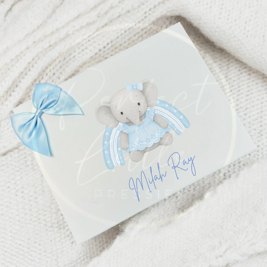 Blue Elephant Rainbow - Keepsake Box