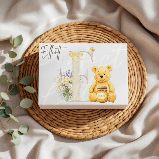 Honey Bear Initial Design 2 - Keepsake Box