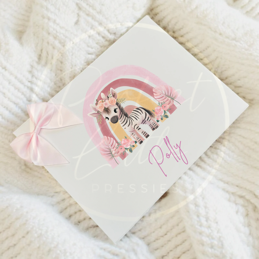 Pink Zebra Rainbow - Keepsake Box