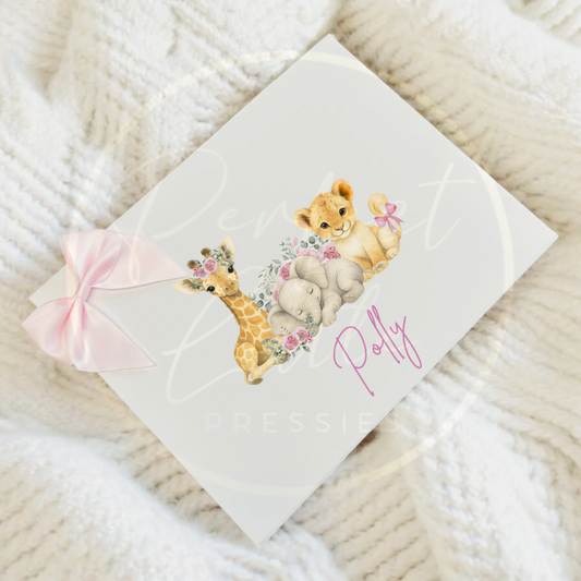 Pink Safari Trio - Keepsake Box