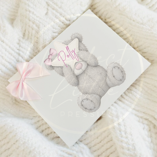 Pink/Grey Bear - Keepsake Box