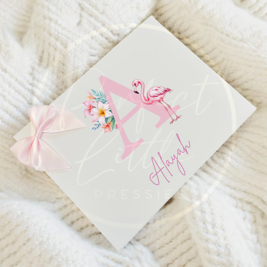 Flamingo Initial - Keepsake Box