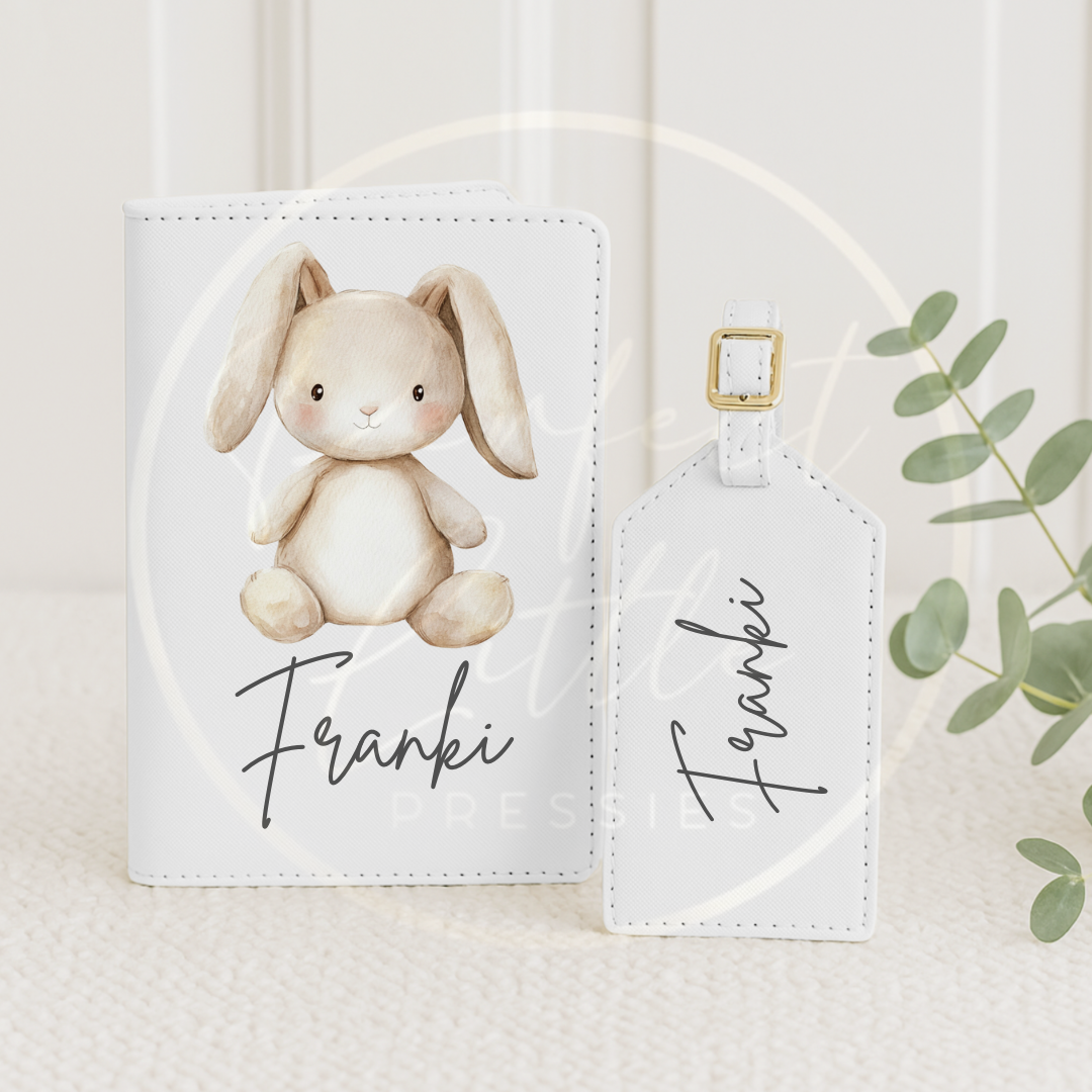 Passport Cover and Luggage Tag Set - Bunny