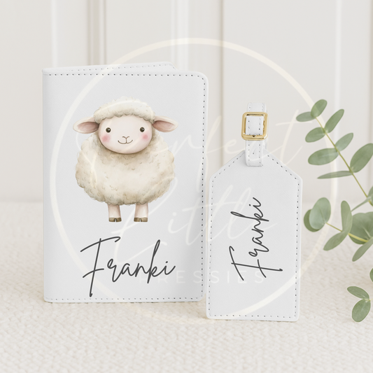 Passport Cover and Luggage Tag Set - Sheep