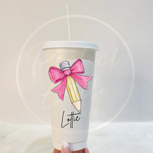 Bow Pencil Cold Cup 24oz